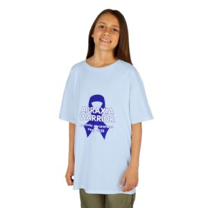 Kids Blue Ribbon Apraxia Warrior Tee — (NAMES ON BACK)