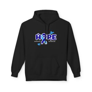 Adult Apraxia Warrior Hoodie — Blue Ribbon Awareness Pullover (With names)