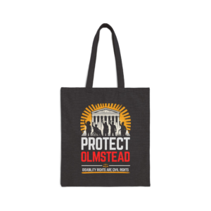 Protect Olmstead Cotton Tote Bag — Eco Canvas Market Bag with Retro Sunrise Design