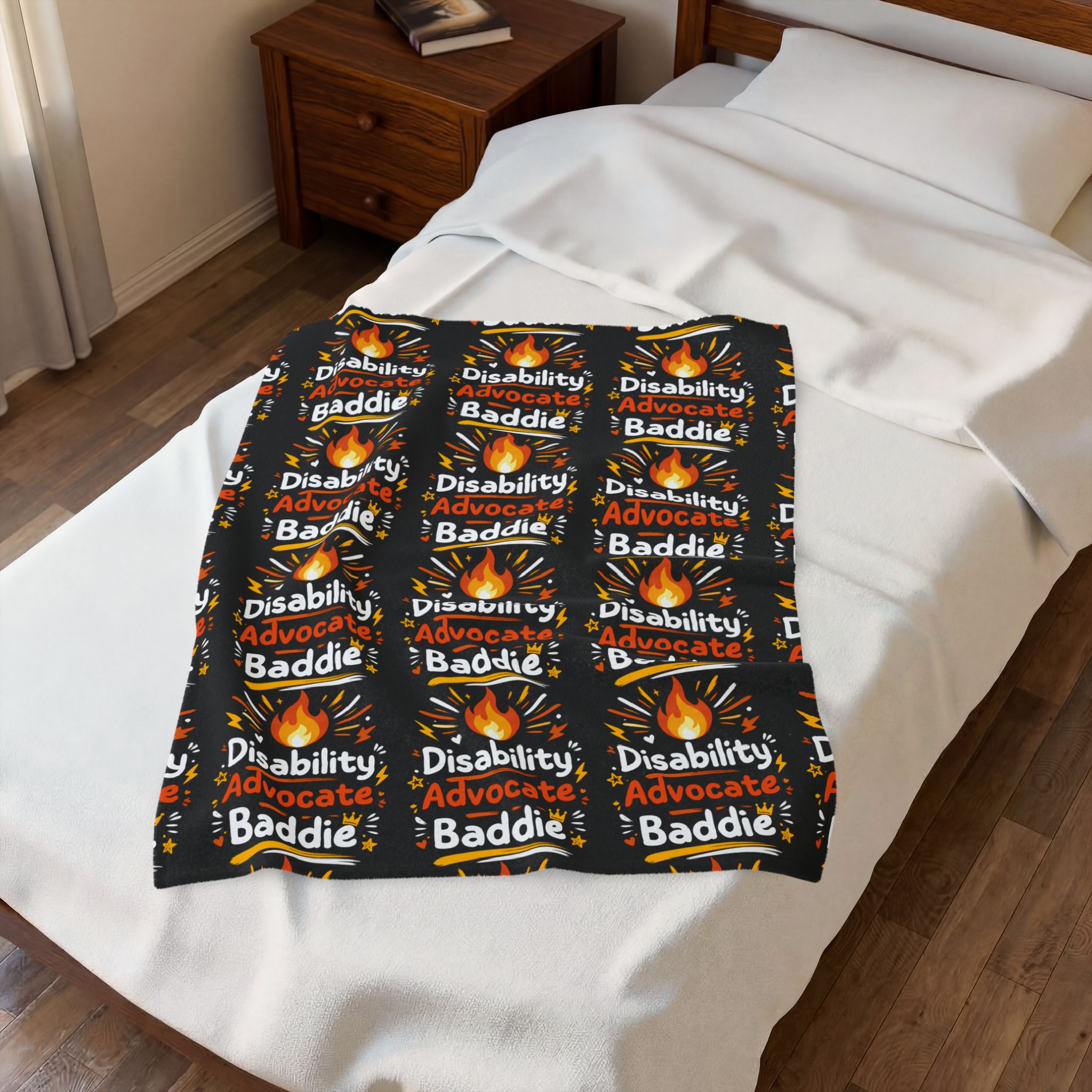 "Disability Advocate Baddie" Plush Throw - Image 11