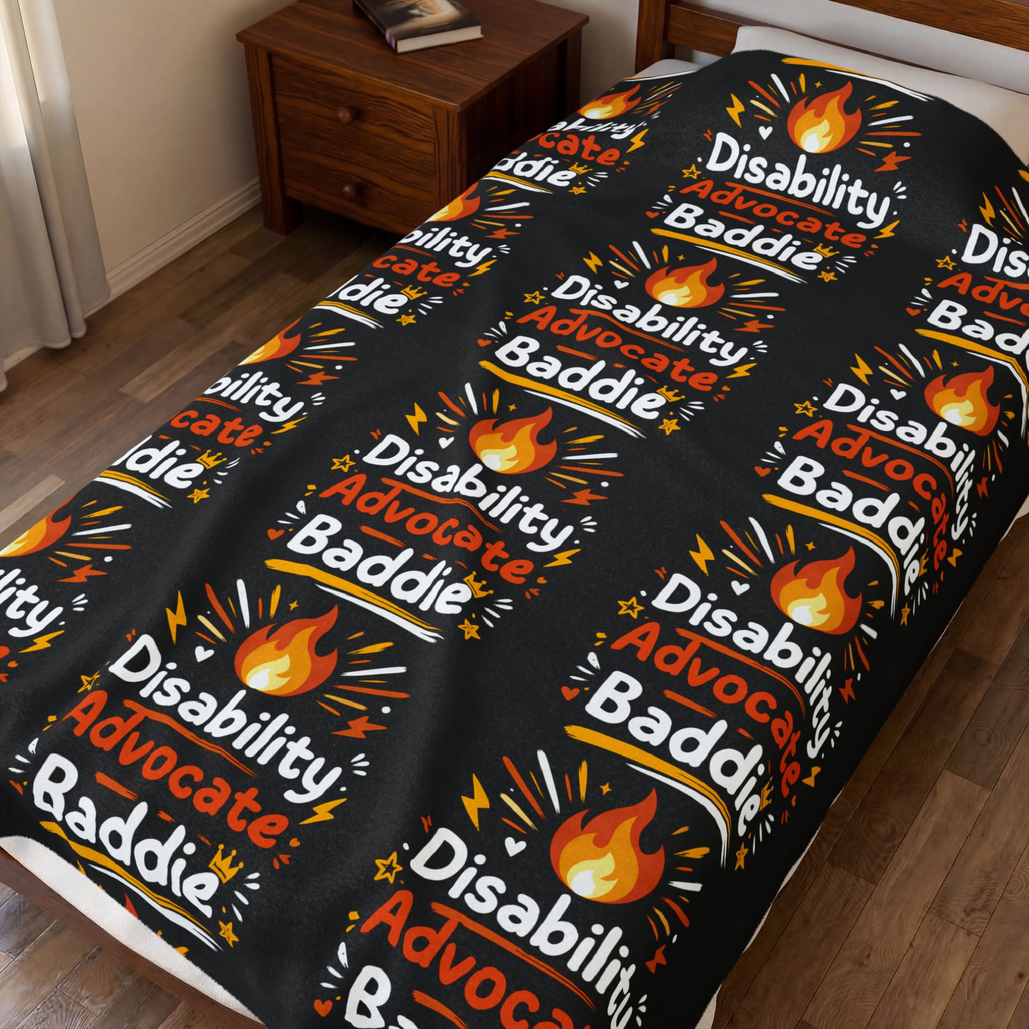 "Disability Advocate Baddie" Plush Throw - Image 3