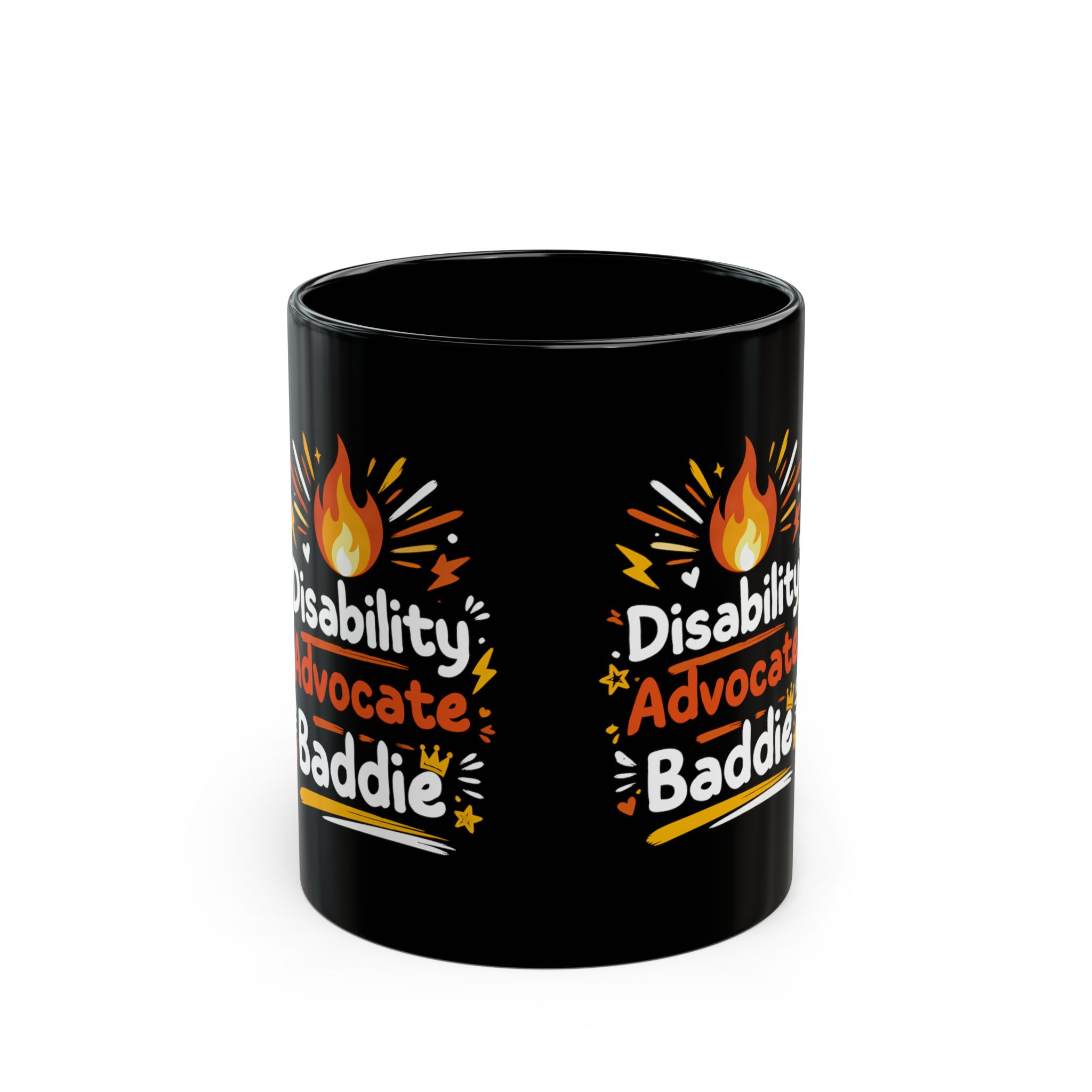 Disability Advocate Baddie Black Mug – Empowerment Coffee Cup (11oz & 15oz)