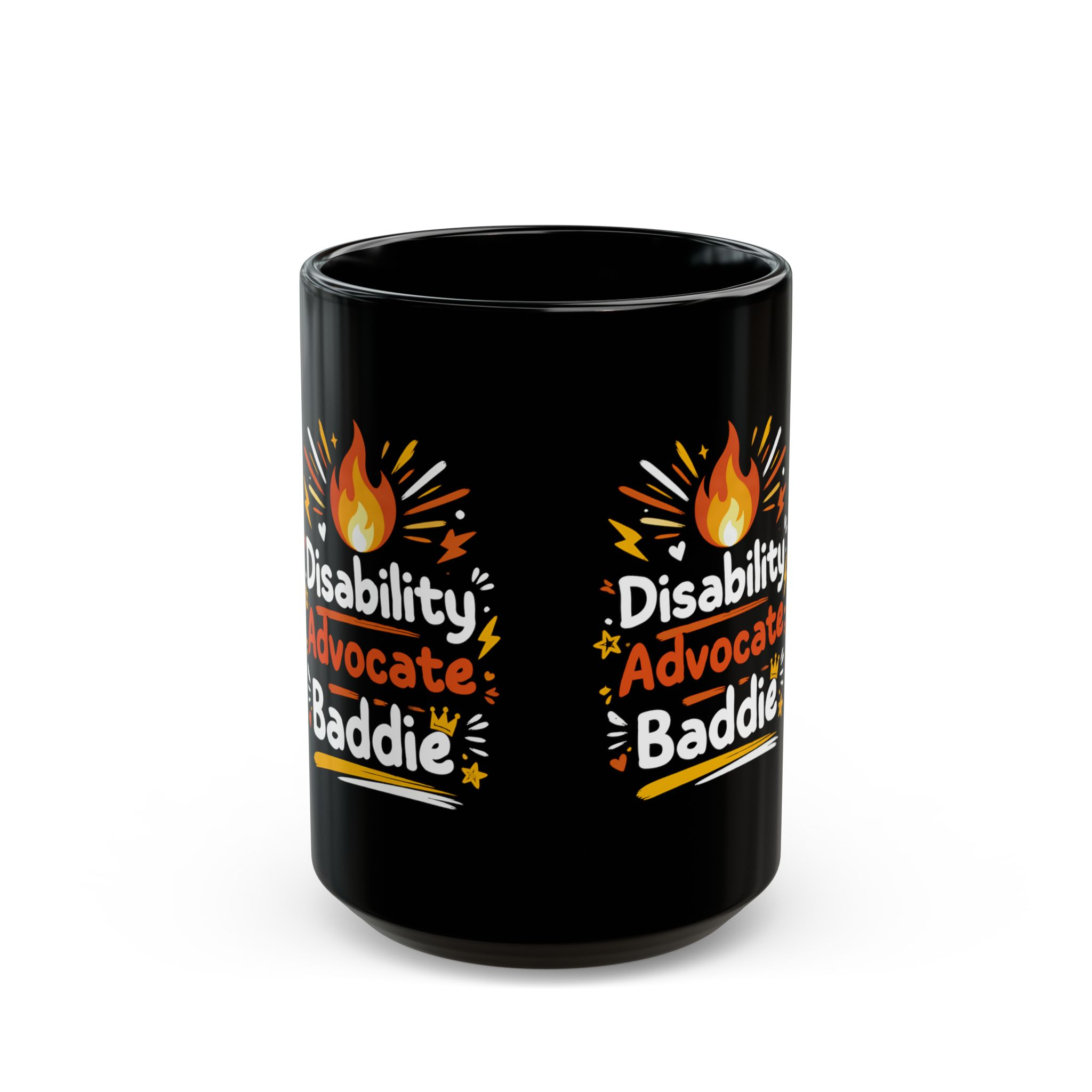 Disability Advocate Baddie Black Mug – Empowerment Coffee Cup (11oz & 15oz) - Image 5