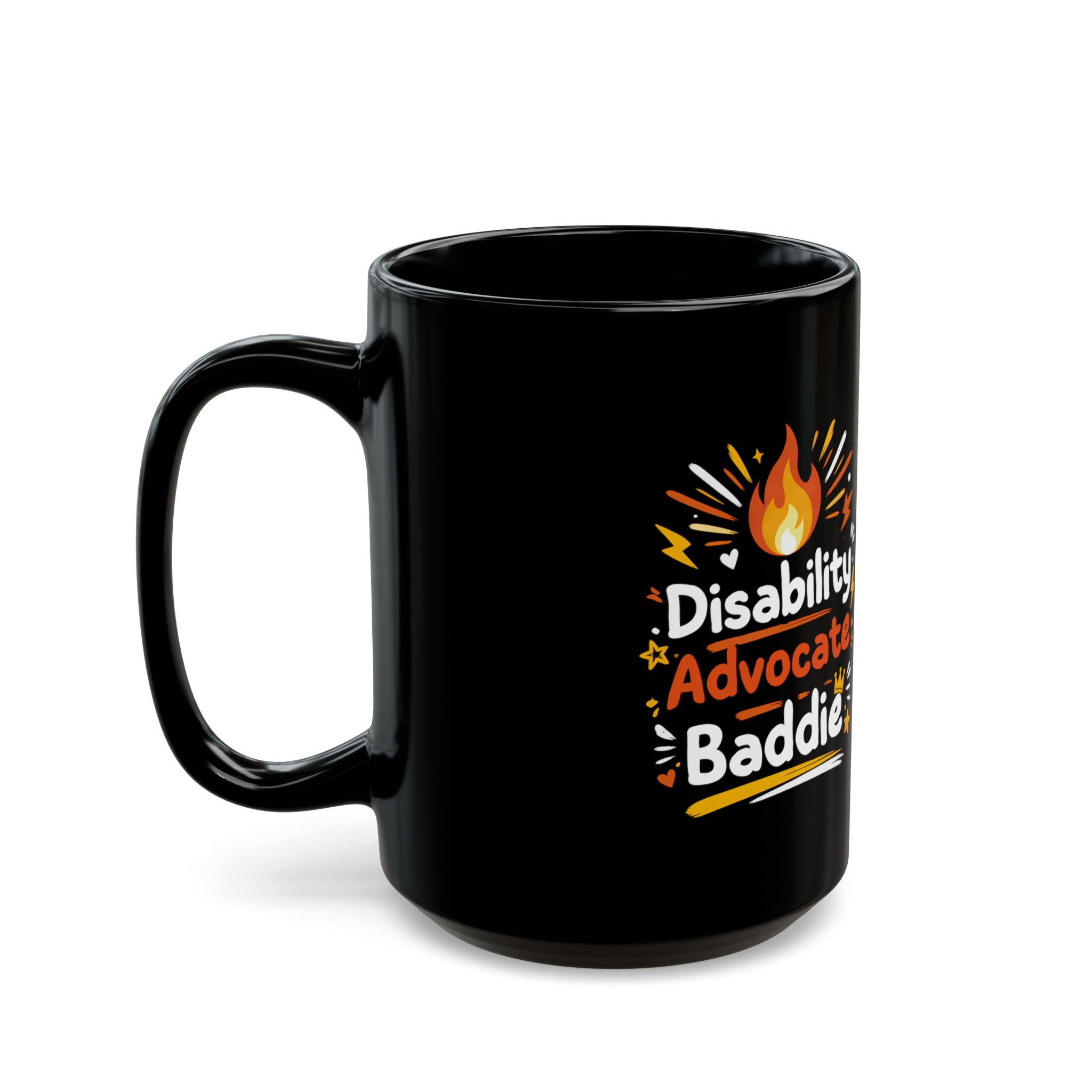 Disability Advocate Baddie Black Mug – Empowerment Coffee Cup (11oz & 15oz) - Image 7