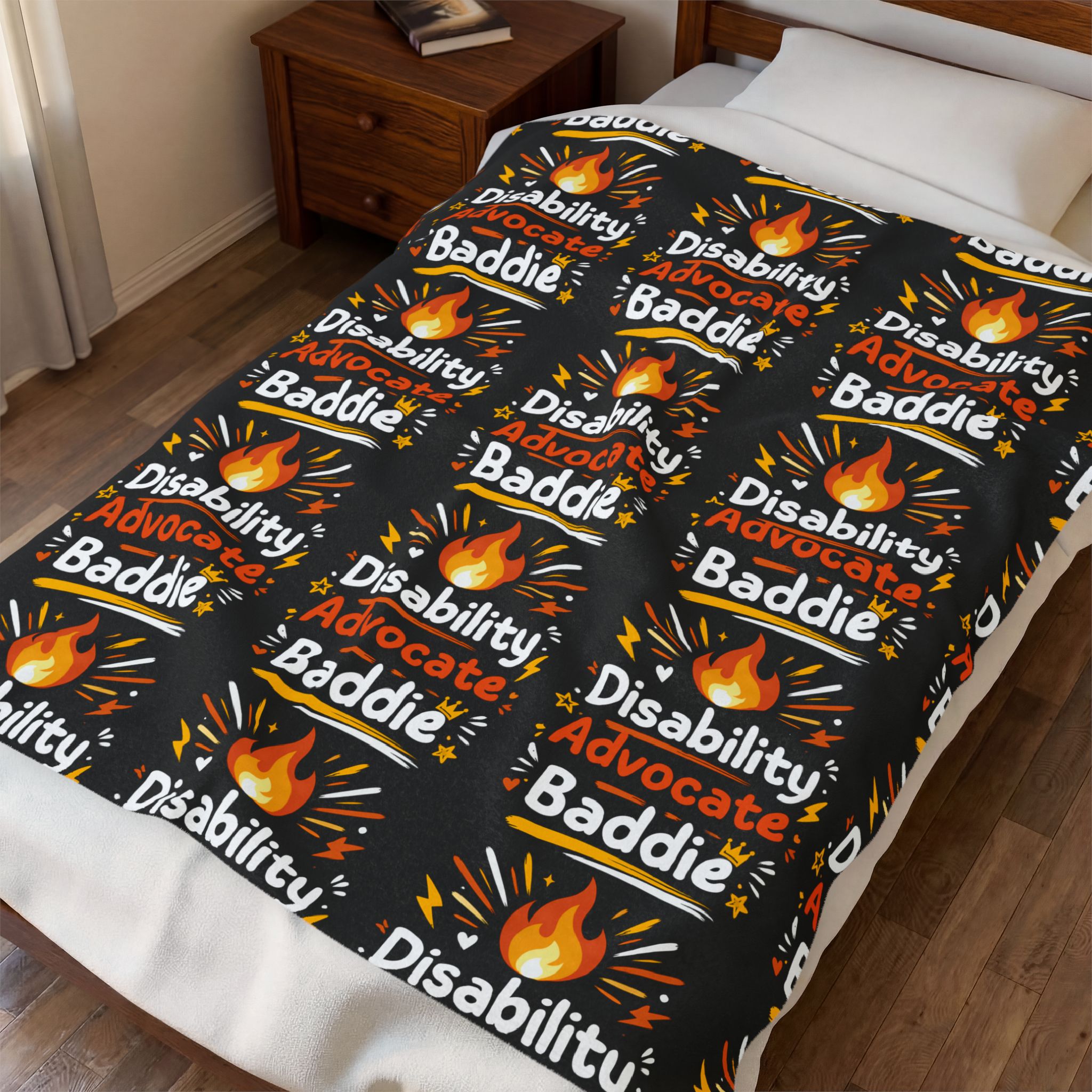 "Disability Advocate Baddie" Plush Throw - Image 7