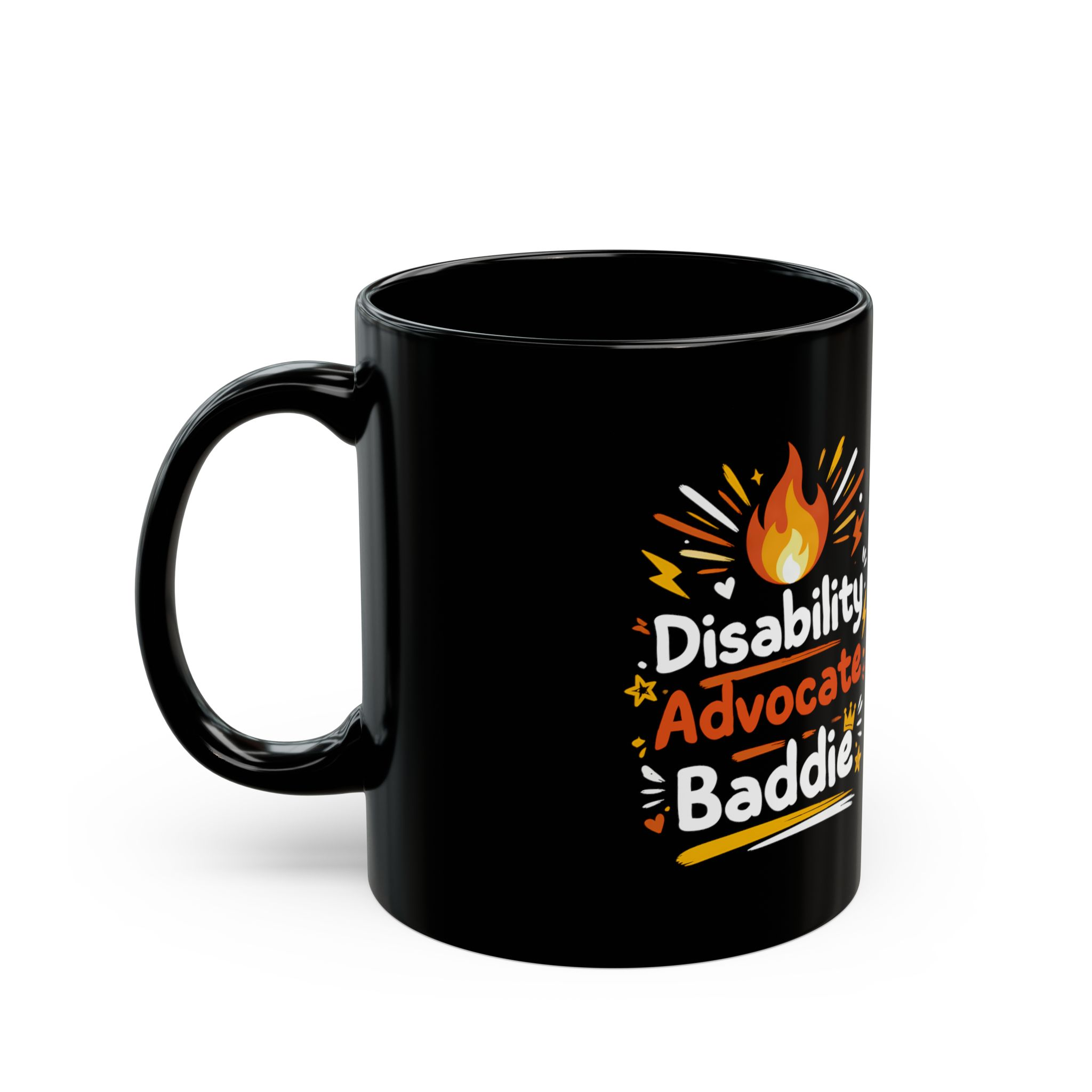 Disability Advocate Baddie Black Mug – Empowerment Coffee Cup (11oz & 15oz) - Image 3