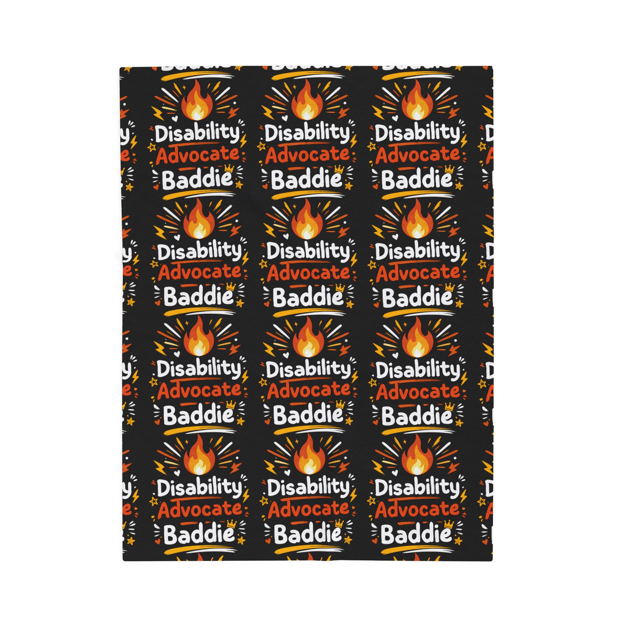 "Disability Advocate Baddie" Plush Throw - Image 9